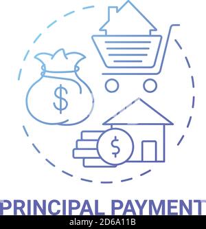 Principal payment concept icon Stock Vector