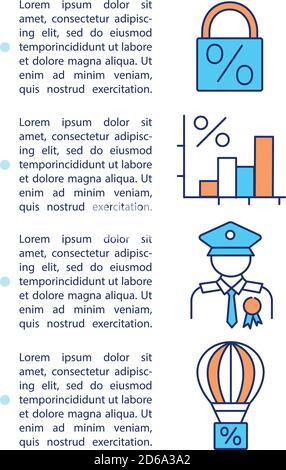 Types of mortgage concept icon with text Stock Vector