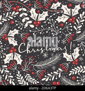 Merry Christmas Celebration. December Festive. Christmas Vector Background. Xmas Holiday's Background with Season Wishes. Vector. Stock Vector