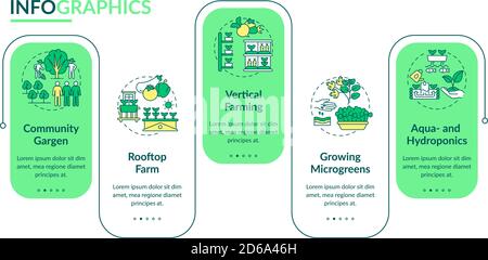 Urban farming vector infographic template Stock Vector