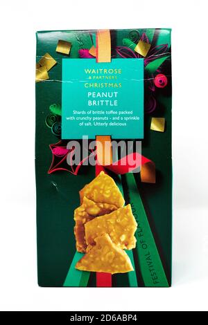 Waitrose Christmas Peanut Brittle Stock Photo