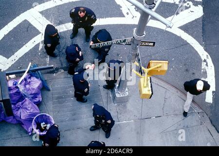 Police in Times Square, New York Stock Photo