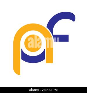 letters F and P. Flat design for logo, brand or label. Vector illustration Stock Vector