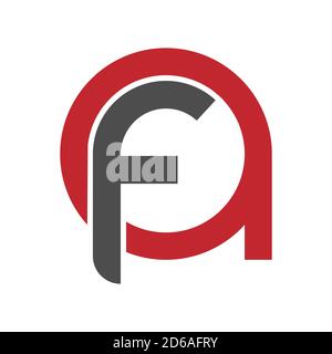 letters A and F. Flat design for logo, brand or label. Vector illustration Stock Vector