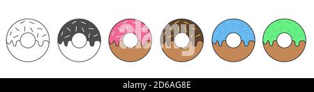 Colored donuts vector Stock Vector