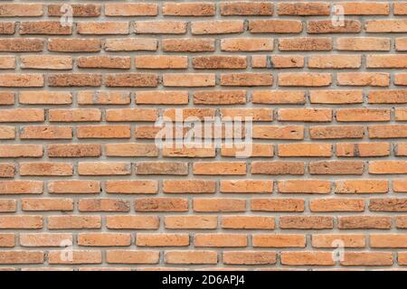 brick walls background and texture. The texture of the brick is orange. Background of empty brick basement wall. Stock Photo
