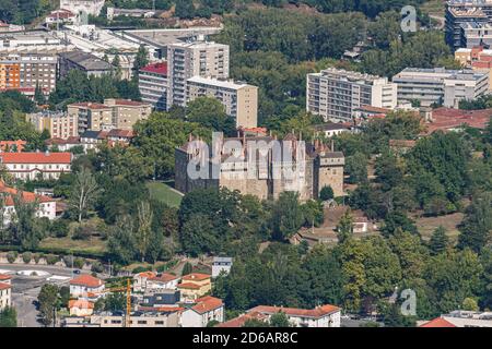 Aerial view of Guimarães, the birthplace of Portugal Stock Photo