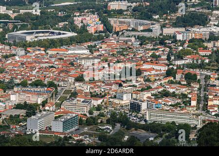 Aerial view of Guimarães, the birthplace of Portugal Stock Photo