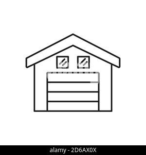 garage icon element of building icon for mobile concept and web apps. Thin line garage icon can be used for web and mobile. Premium icon on white Stock Vector