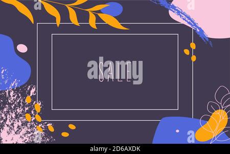 Sale banner template design. Vector illustration. Stock Vector
