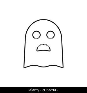 ghost icon element of halloween icon for mobile concept and web apps. Thin line ghost icon can be used for web and mobile. Premium icon on white Stock Vector