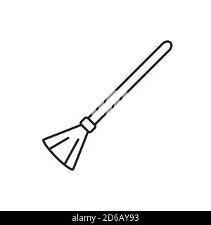 witch's broom icon element of halloween icon for mobile concept and web apps. Thin line witch's broom icon can be used for web and mobile. Premium Stock Vector