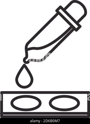 vaccine research science experiment dropper with sample vector ...
