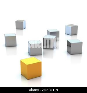 3d rendering abstract cubic Stock Photo