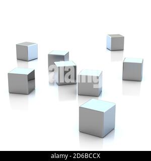 3d rendering abstract cubic Stock Photo