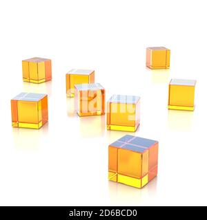 3d rendering abstract cubic Stock Photo