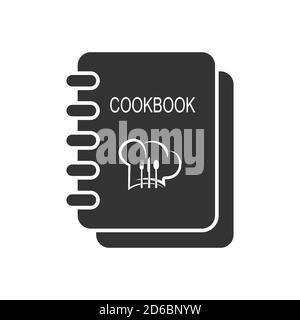 Cookbook. Simple vector icon. Flat style for websites and apps Stock Vector