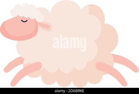 Cute sheep cartoon vector design Stock Vector