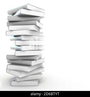 3d Blank book cover over white background Stock Photo