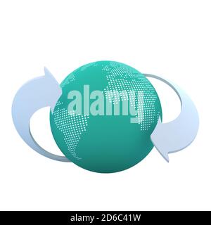 3d globe connections network design Stock Photo