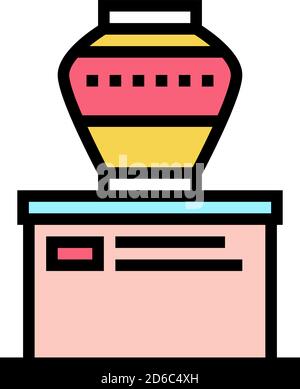 amphora vase exhibit line icon vector illustration Stock Vector Image ...