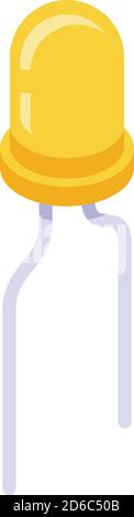 Diode capacitor icon, isometric style Stock Vector