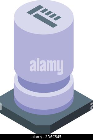 Element capacitor icon, isometric style Stock Vector