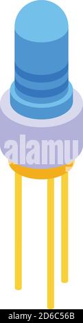 Equipment capacitor icon, isometric style Stock Vector