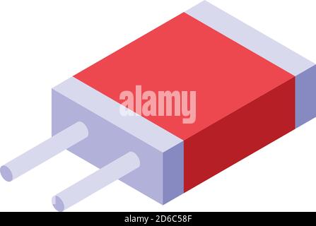 Internet capacitor icon, isometric style Stock Vector