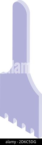Calligraphy spatula icon, isometric style Stock Vector