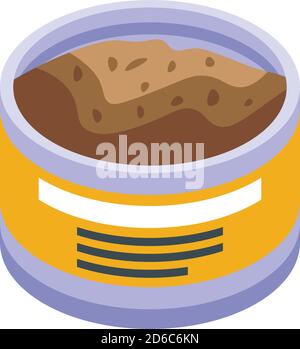 Smoking pipe tobacco jar icon, isometric style Stock Vector