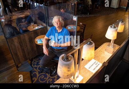 Founder and Chairman of JD Wetherspoon, Tim Martin, following a press conference in the Hamilton Hall pub, in central London, on publication of the pub chain's full year results. Stock Photo