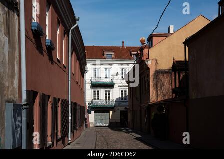 Sv. Kazimiero g, Vilnius, Lithuania. Stock Photo