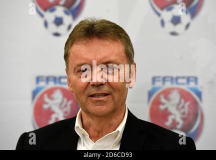Prague, Czech Republic. 12th May, 2017. ***FILE PHOTO*** Czech Football Association (FACR) deputy head Roman Berbr was arrested, police are raiding FACR seat in Prague, Denik N reports on October 16, 2020. Police prosecute 20 people on suspicion of corruption, match fixing, 19 were detained, in connection with raid at Czech Football Association seat. *** Roman Berbr, Deputy Chairman of the Football Association of the Czech Republic (FACR) attends a press conference on May 12, 2017, in Prague, Czech Republic. Credit: Michal Krumphanzl/CTK Photo/Alamy Live News Stock Photo
