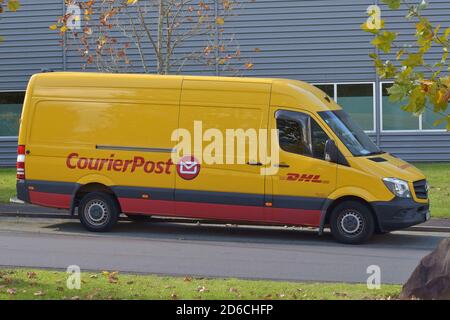 AUCKLAND, NEW ZEALAND - May 05, 2019: Auckland / New Zealand - May 5 2019: View of CourierPost NZPost  delivery van Stock Photo