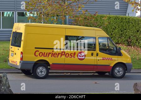 AUCKLAND, NEW ZEALAND - May 05, 2019: Auckland / New Zealand - May 5 2019: View of CourierPost NZPost  delivery van Stock Photo