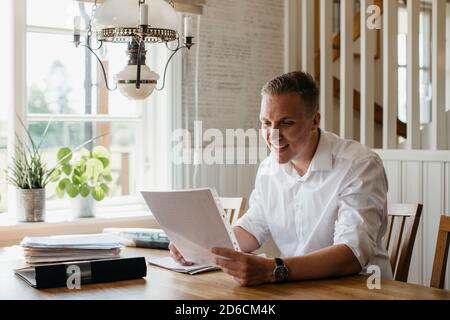 Man working from home Stock Photo