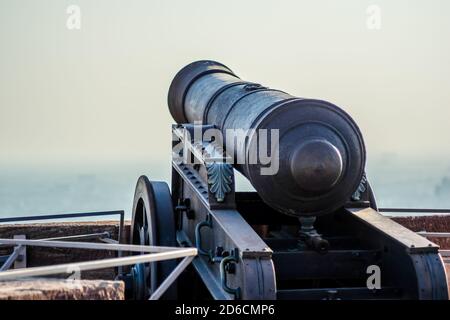 Cannons at Mehrangarh or Mehran Fort, located in Jodhpur, Rajasthan, India Stock Photo