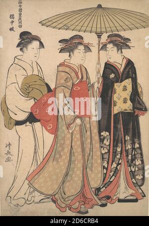 Geisha of the Tachibana Street, ca. 1786. Stock Photo