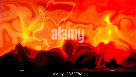 Abstract Colorful Paint Ink Liquid. Liquid multiple mixed color abstract wall paint |waving liquids paint concept over 4k resolution. Stock Photo