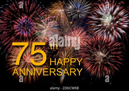 congratulations to 75th jubilee and anniversary Stock Photo