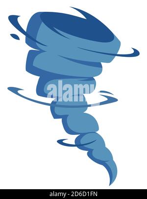 Tornado in cartoon style. Hurricane isolated on white background. Stock Vector