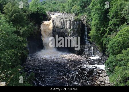 High Force waterfall, Upper Teesdale, County Durham. Stock Photo