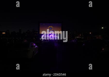 Astoria, NY, USA. 15th Oct, 2020. in attendance for PURPLE RAIN Theatrical Performance at Radial Park Drive-In Movie Theater, Halletts Point Play, Astoria, NY October 15, 2020. Credit: Eli Winston/Everett Collection/Alamy Live News Stock Photo