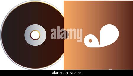 cover and cd with corporate identity vector illustration design Stock Vector