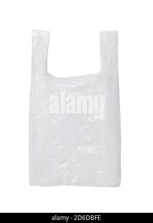 Clear Disposable Plastic Bag White Background Stock Photo by