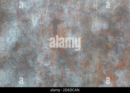 Metal plate background - crude grungy aged steel texture. Stock Photo