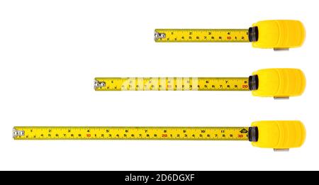 tape measure isolated on white background with clipping path Stock Photo