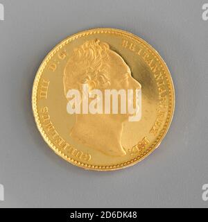 Proof sovereign of William IV, 1831. Stock Photo