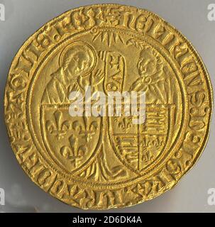Quarter Noble of Henry VI (1422-61), British, 15th century. Stock Photo